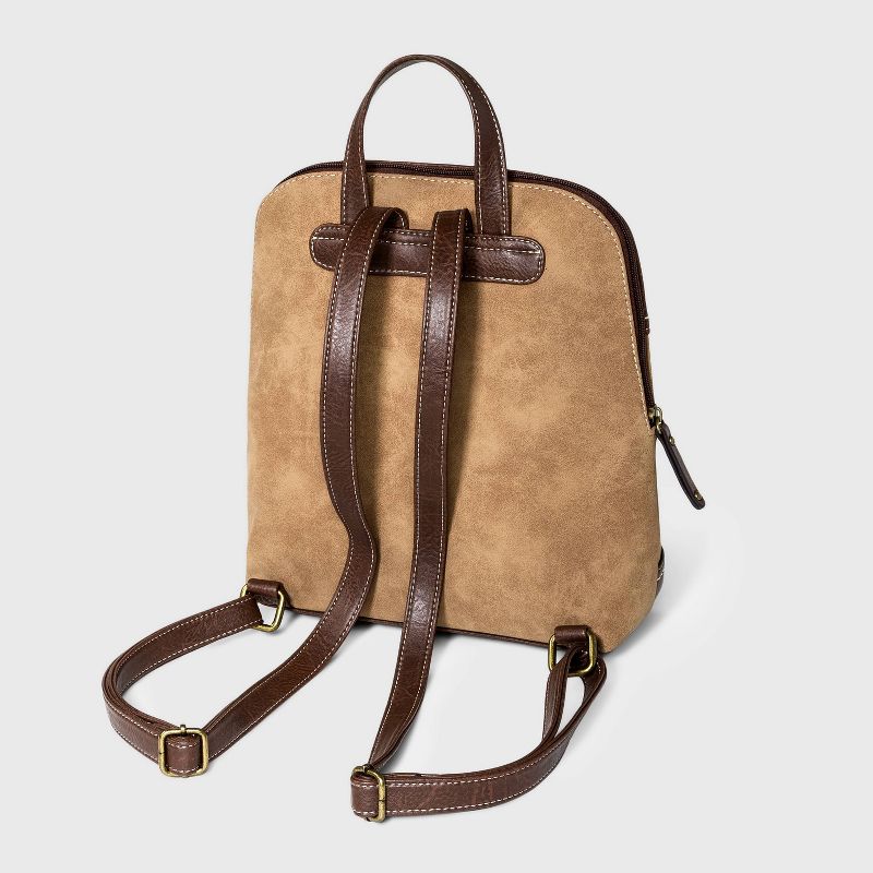 Concept Zip Closure Backpack - Brown
