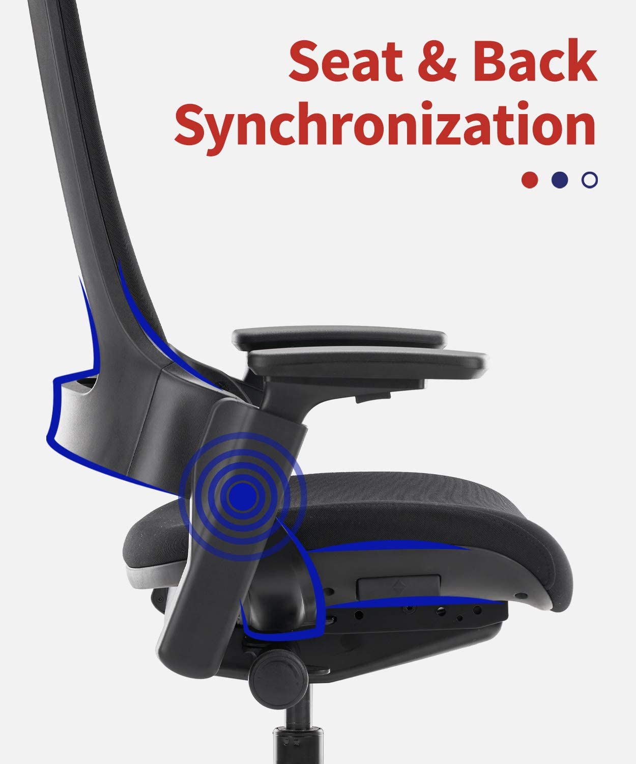 COLAMY Ergonomic High Swivel Executive Chair with Adjustable Height Head 3D Arm Rest Lumbar Support and Upholstered Back for Home Office Gray