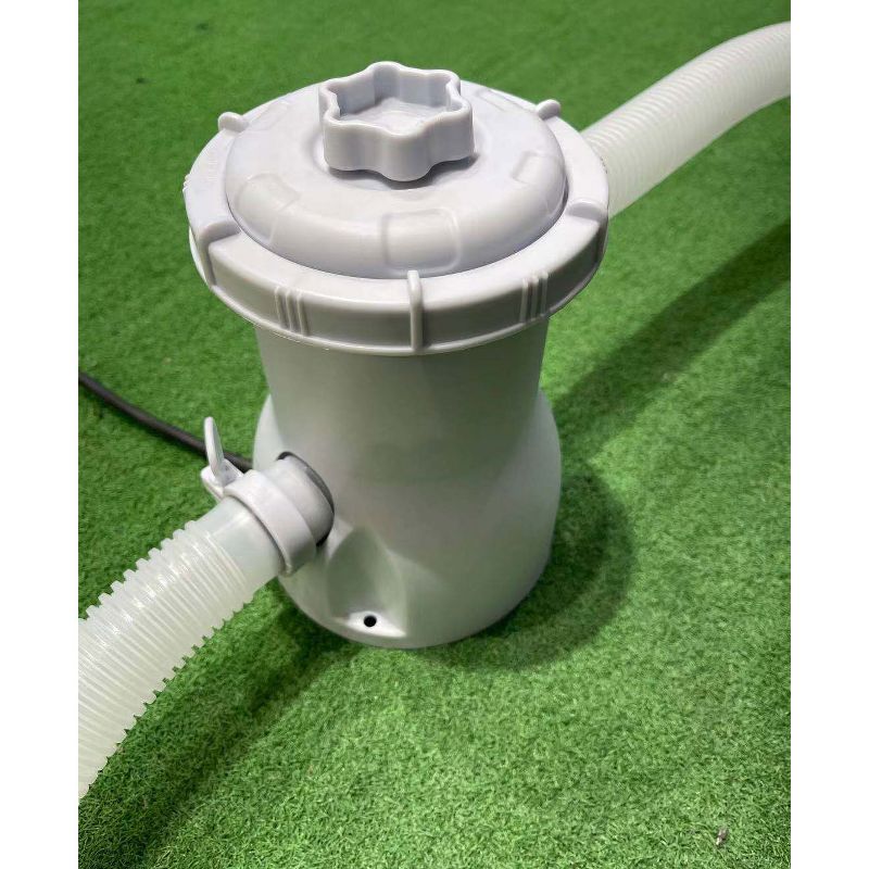 JLeisure Clean Plus 300 GPH GFCI Above Ground Swimming Pool Filter Cartridge Pump with 32 mm Hoses for Pools Up To 1,018 Gallons