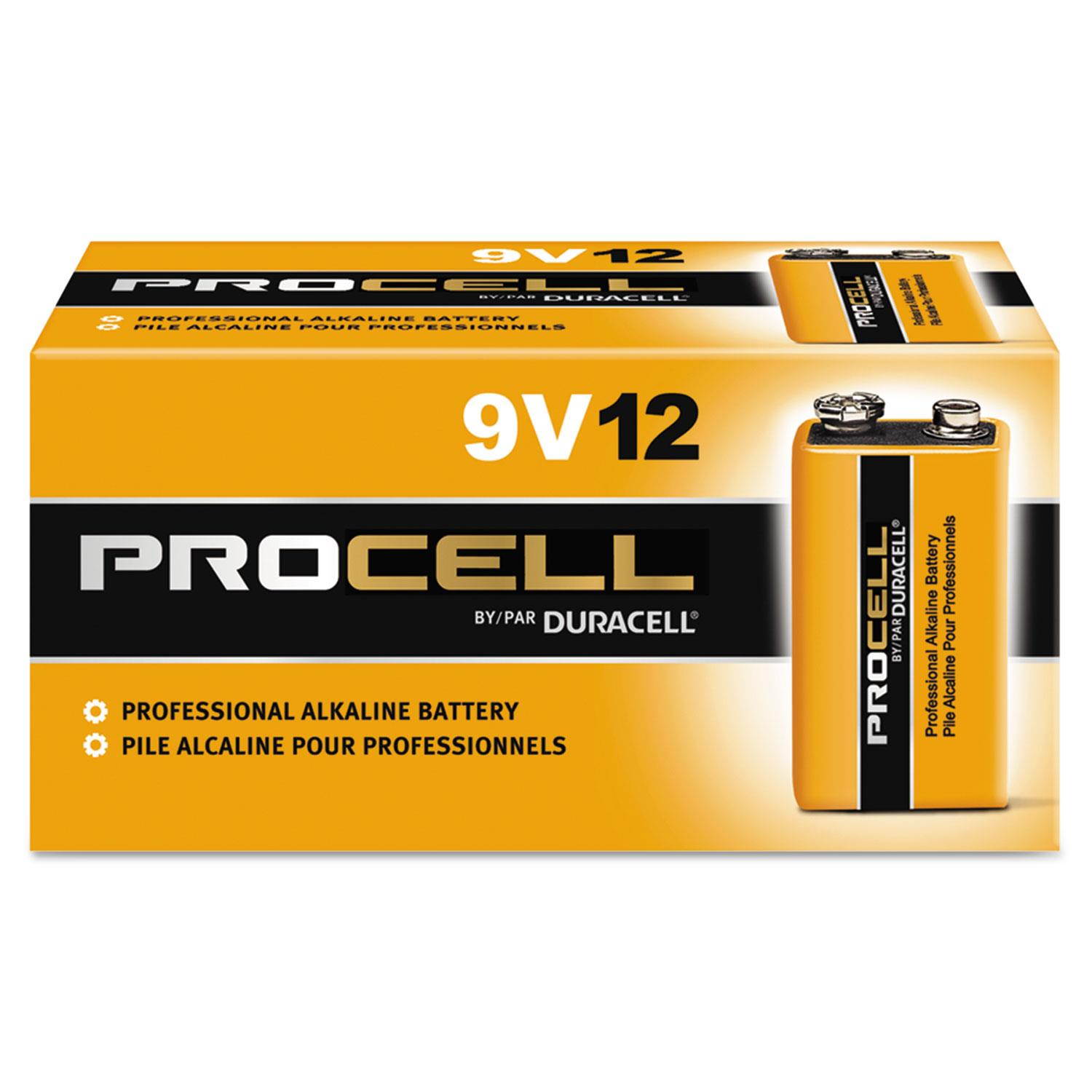 DURACELL Procell PC1604 9V Alkaline Battery, 12-box