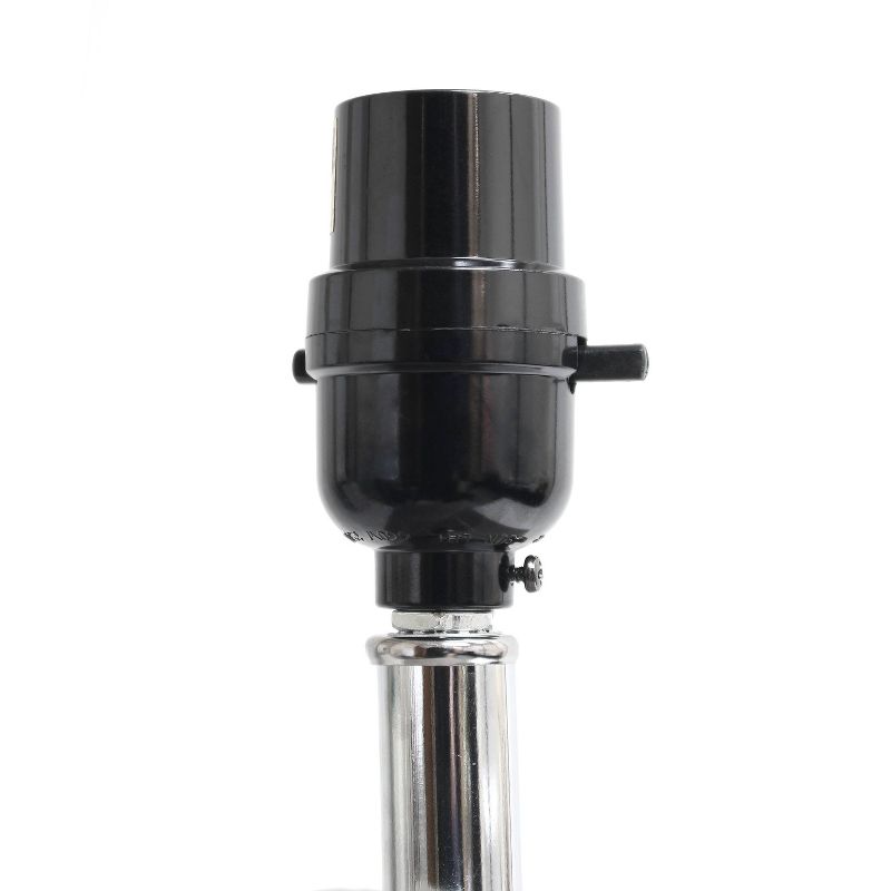 Leather Table Lamp and Fabric Shade Teal - Elegant Designs