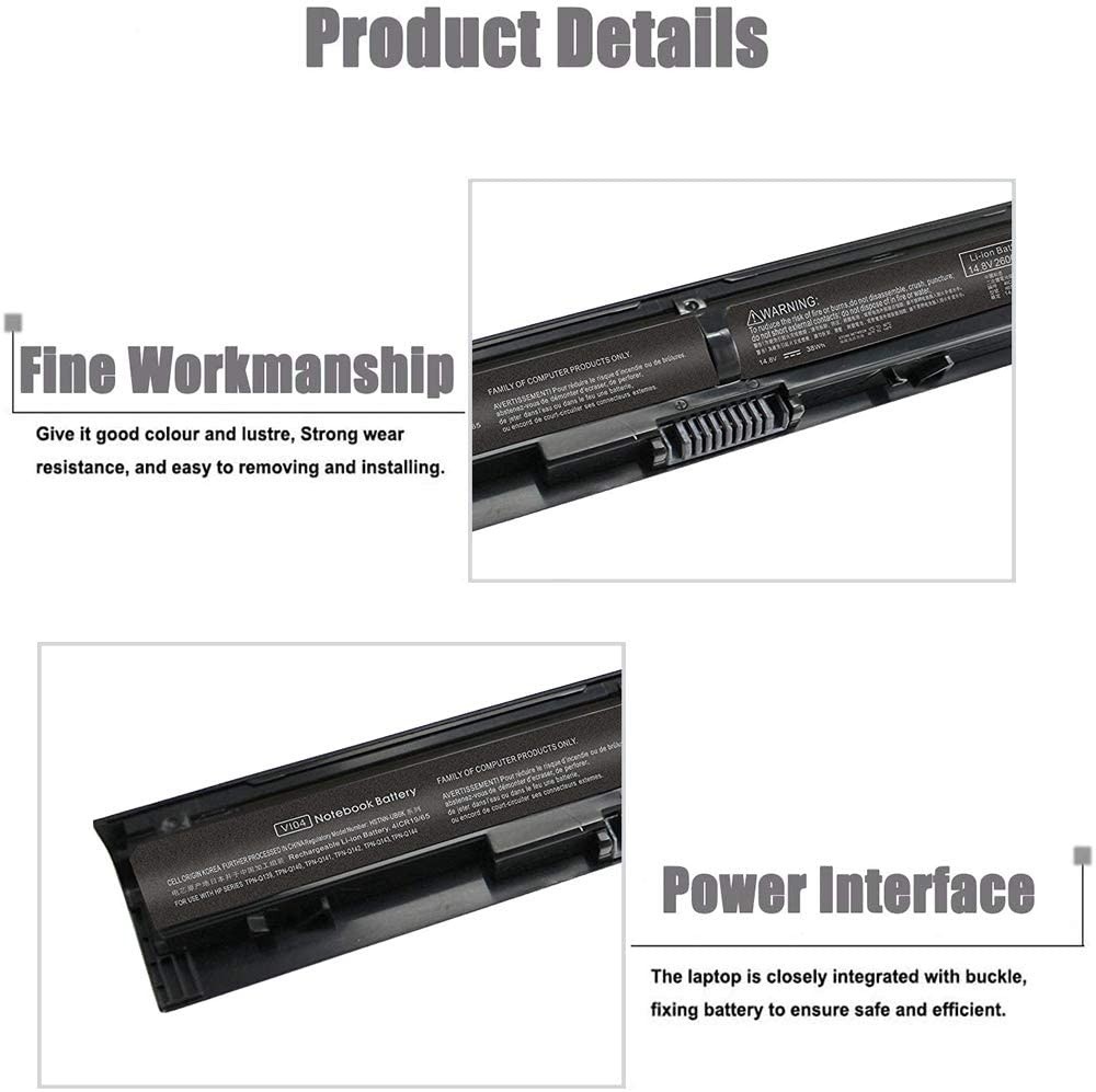 New V104 Notebook Battery for HP ProBook 440 G2 450 G2 HP Envy 14 15 17 Series Spare 756743-001 756478-422 756478-851 756479-421 756745-001 TPN-Q139 TPN-Q140 HSTNN-LB6K VI04 PC Battery