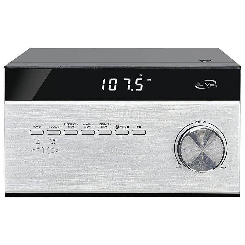 Wireless Home Stereo System with CD Player and AMFM Radio Includes Remote Control iHB227BBlackSilver