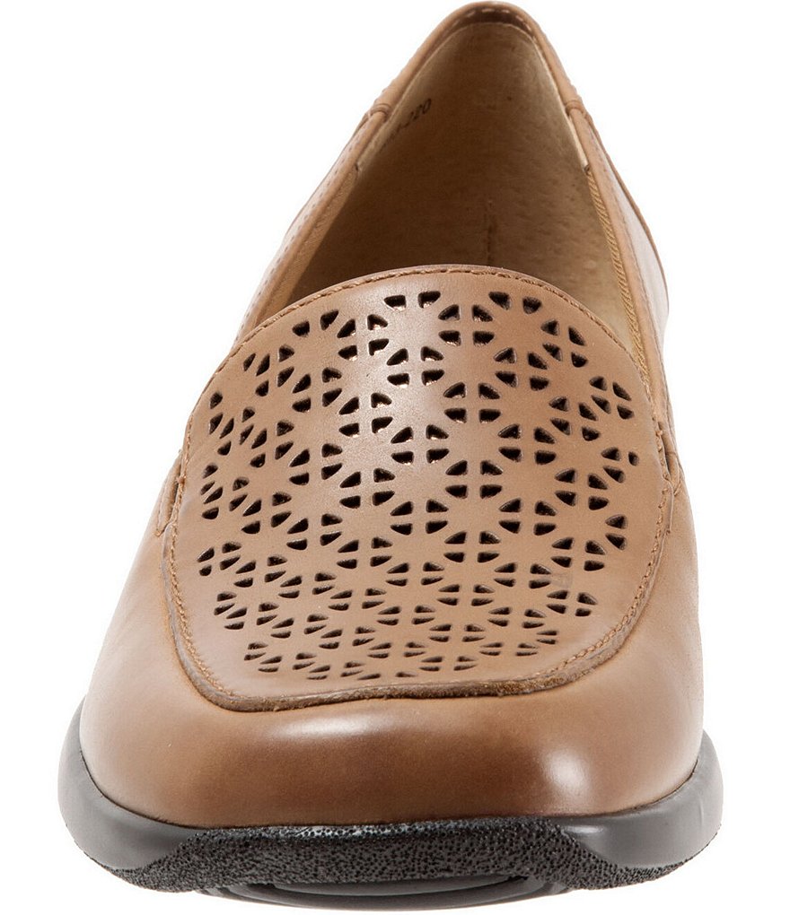 Trotters Jenn Metallic Leather Laser Cut Out Loafers