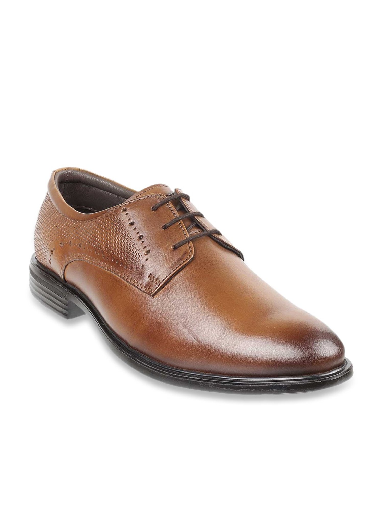Mochi Men's Tan Derby Shoes