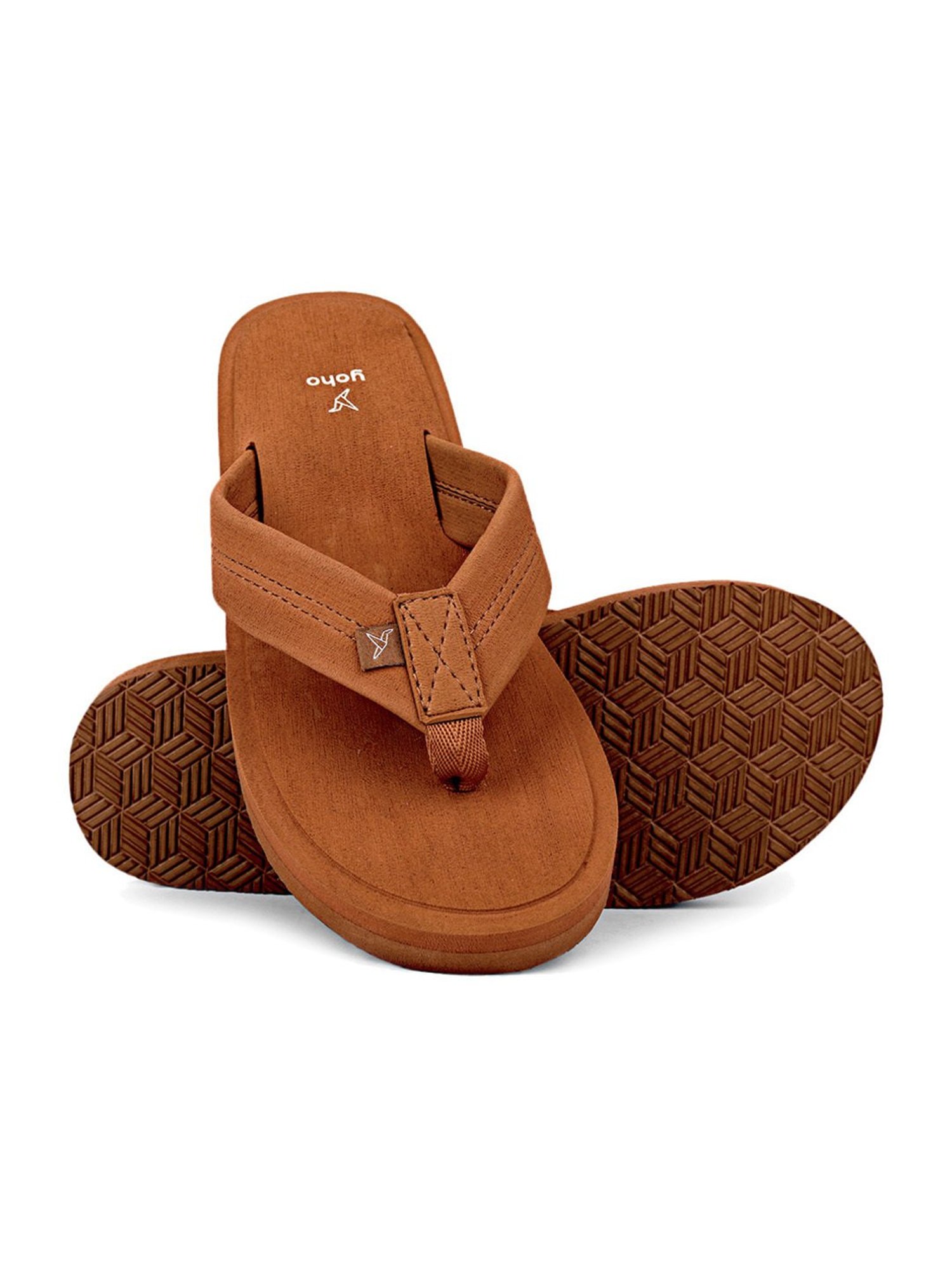 Yoho Men's Eva Bubbles Tan Flip Flops