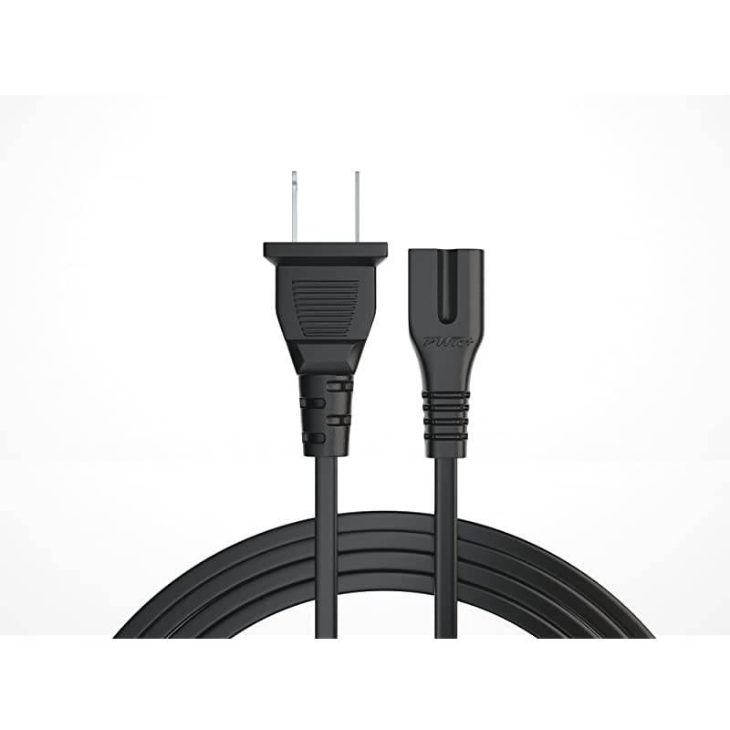 Long 6 Ft 2 Prong PolarizedPowerCord for VizioLEDTV SmartHDTV EMSeries and Others 2 Slot AdapterACWallCable IEC60320 IEC320 C7 to NEMA 115P