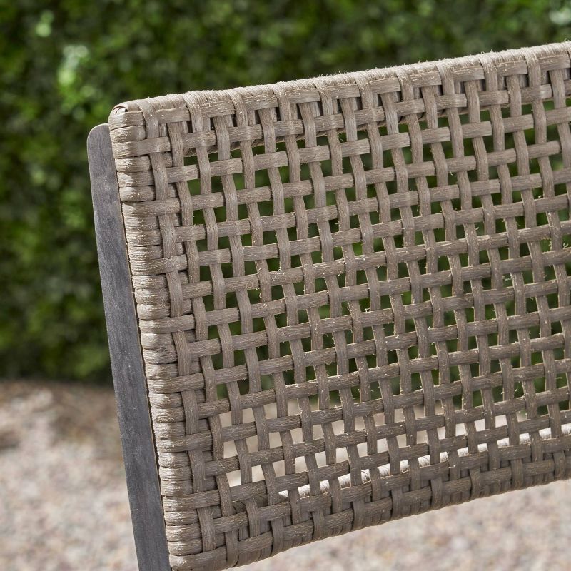 Toranto 3pc All-Weather Wicker Bar Island Set - Brown - Christopher Knight Home