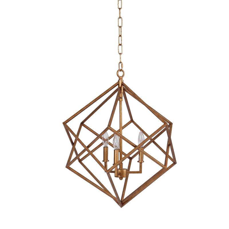 Vista Geometric Chandelier Ceiling Light Antique Gold - Thy-Hom