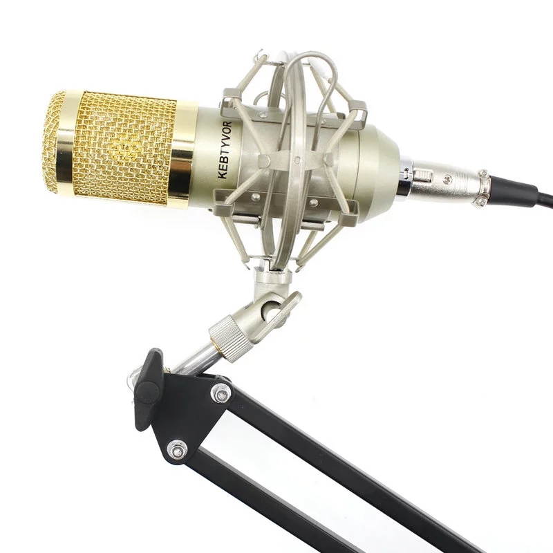 BM 800 Wired Condenser Sound Microphone With Shock Mount for Computer Audio Studio Vocal Rrecording karaoke Mic bm800