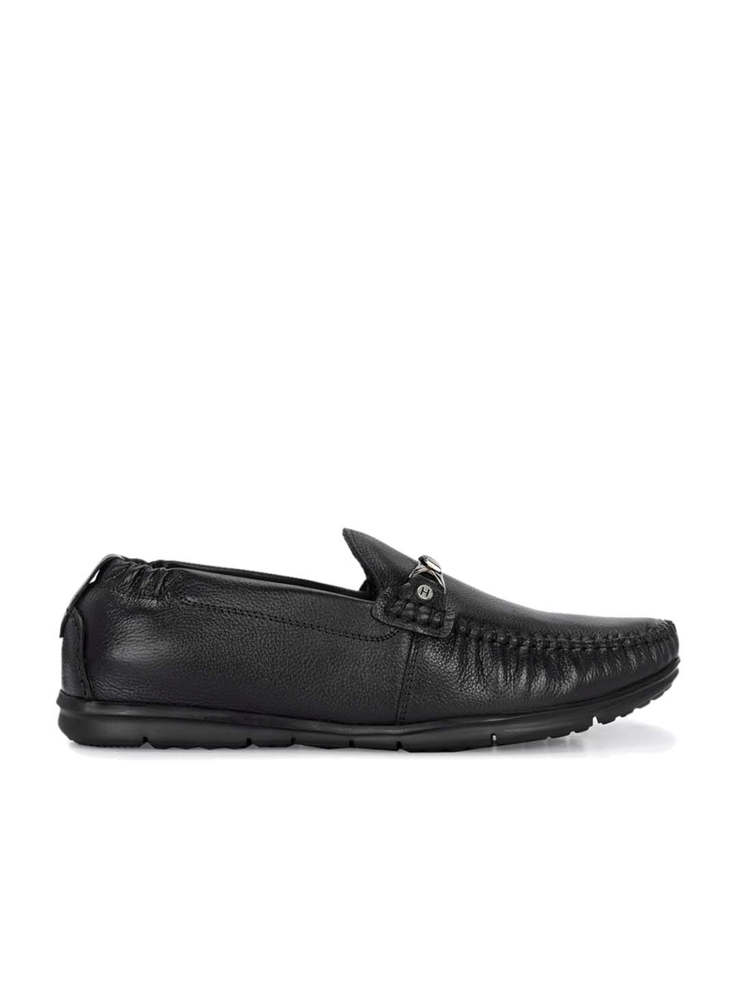 Hitz Men's Black Casual Loafers