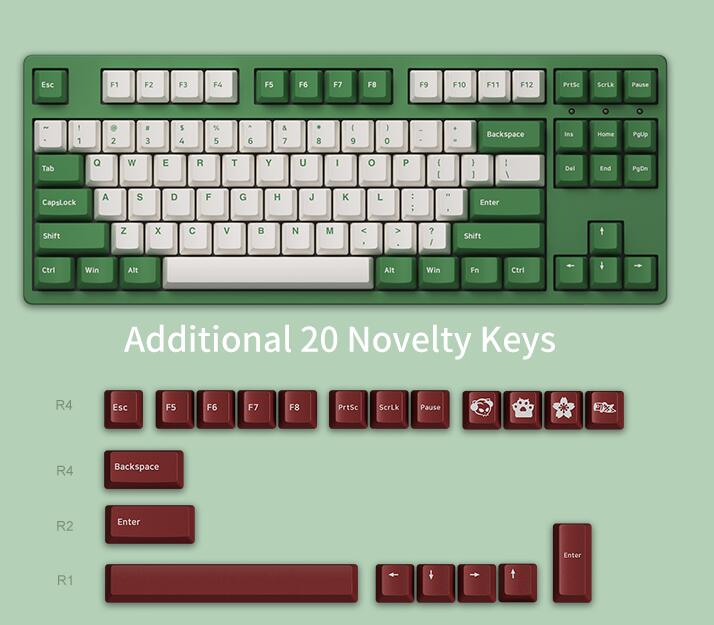 Akko 3108V2 Sailor Moon Gaming Mechanical Keyboard Pink Switch Double Shot Dye Sub PBT Keycaps NKRO Detachable USB Type-C Pink Cat Paw