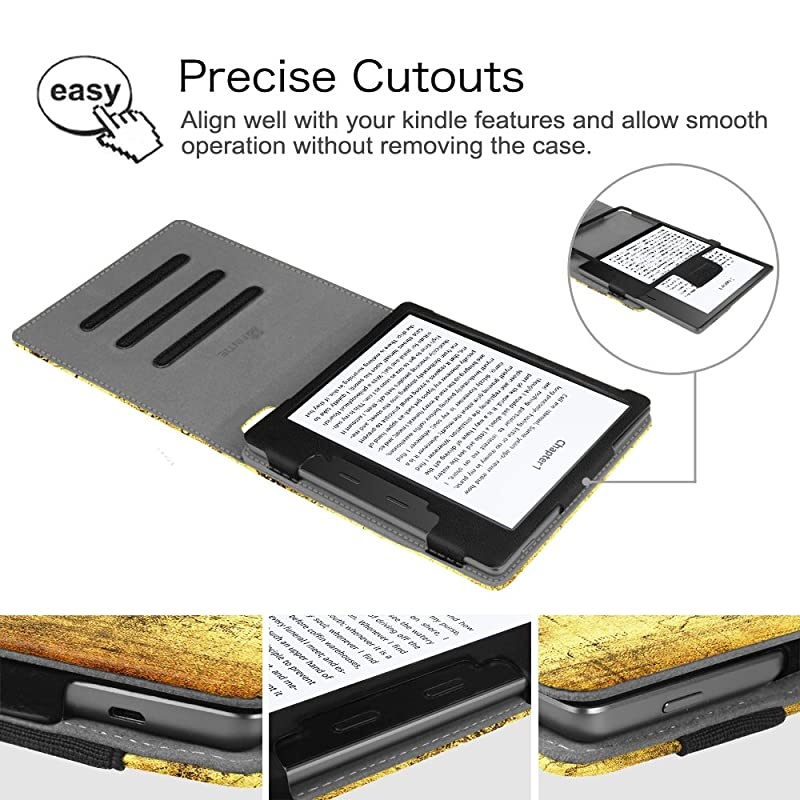 Flip Case for Kindle Oasis (10th and 9th Gen, 2019 & 2017 Release) - Multi Angle Hands Free Viewing Stand Cover (Auto Wake Sleep Function for 2017 Version Only, Not for 2019 Version), an-Map