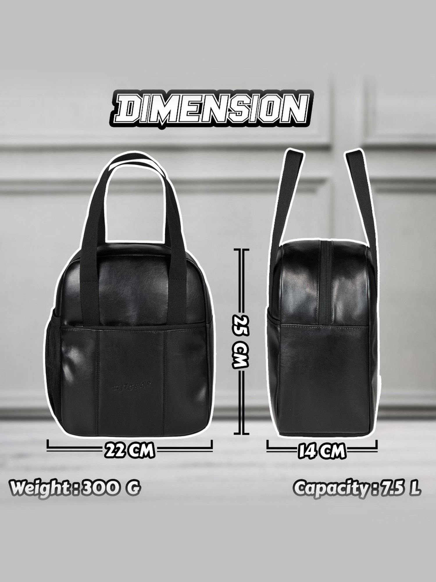 F Gear Nosh Black Medium Lunch Bag