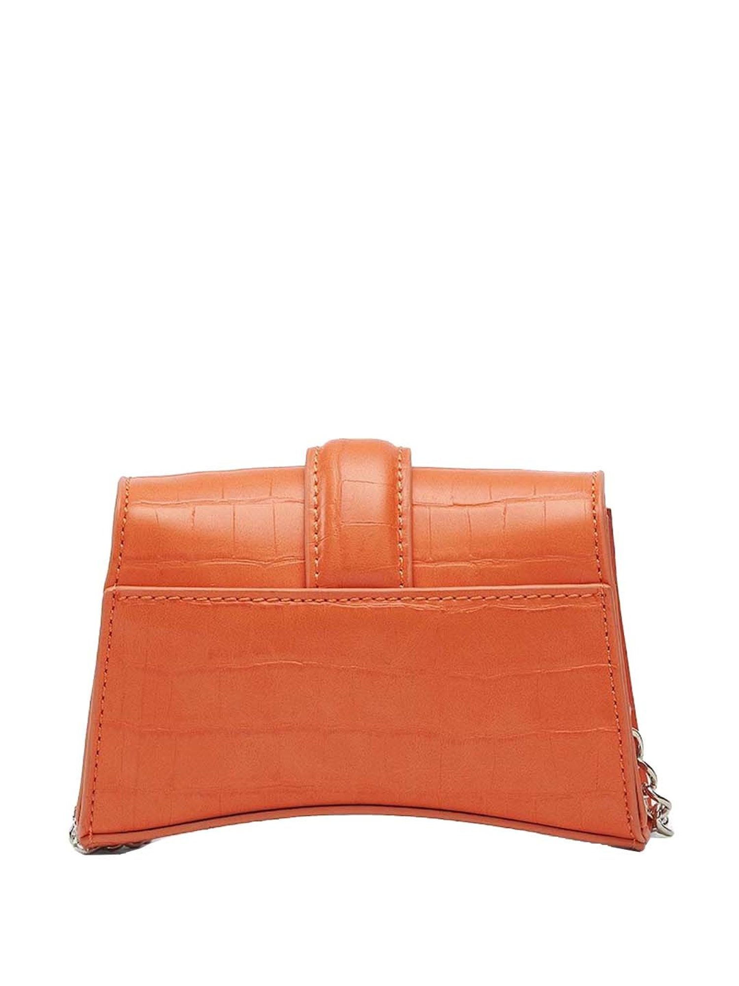 Miraggio Orange Textured Small Sling Handbag