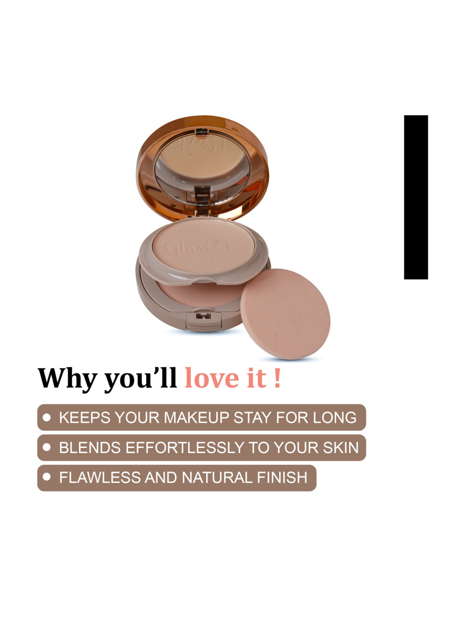 Glam21 Duo Finish Bright Skin Compact Powder 04 Matte Sand - 24 gm