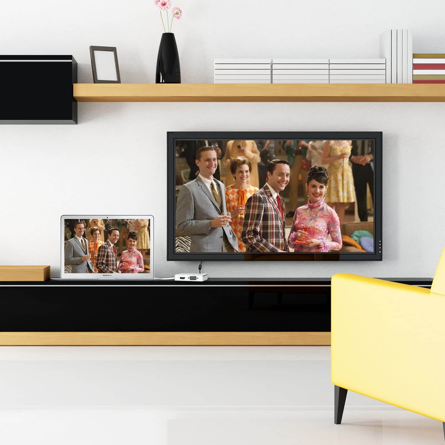 4-in-1 USB C HUB, 4in1 Type-C to DP HDMI VGA DVI Adapter for MacBook Chromebook and Other USB-C Laptops with DP Alt Mode, HDMI 4K/30Hz,DisplayPort 4K/60Hz,DVI 4K/60Hz,VGA 1080p/60Hz.