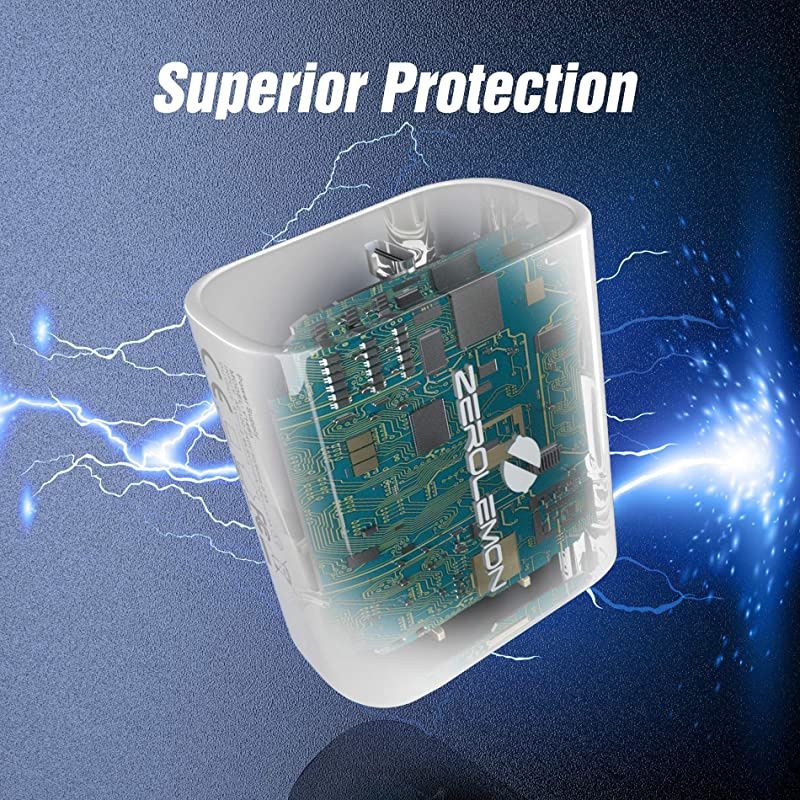 USB C Wall Charger,  18W Type C PD 3.0 Power Delivery Charger, Fast Charging for iPad Pro, AirPods Pro, iPhone 12/12 Pro, iPhone 11 Pro Max/Xs Max, Galaxy Note 20 Ultra/ S20-1 Pack