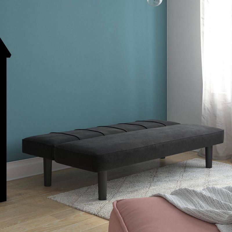 Ethan Futon Microfiber Black - Room & Joy