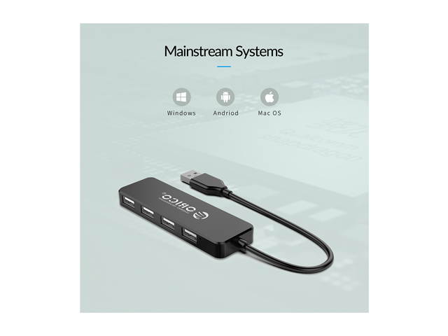 USB HUB, ORICO 4 Port Portable USB2.0 HUB  High Speed USB Splitter Portable OTG Adapter For Computer Laptop Tablet Accessories