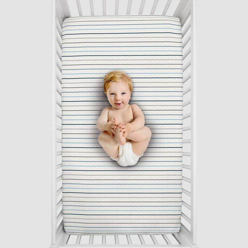 Carter's Stripe Mini Crib Super Soft Fitted Crib Sheet