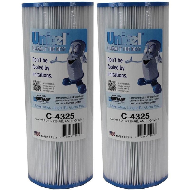 2) New Unicel C-4325 Spa Replacement Filter Cartridges 25 Sq Ft Hayward CX225RE