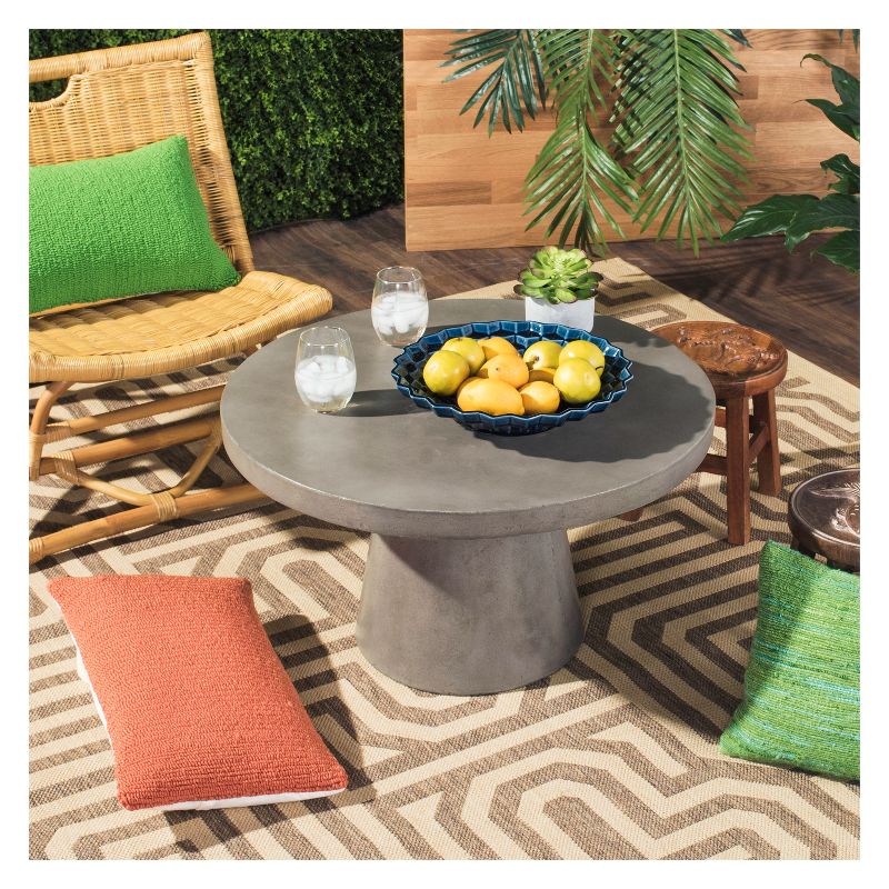 Sheldon Round Coffee Table - Black - Courtyard Casual