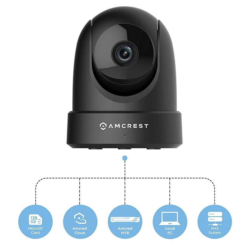 2-Pack  4MP UltraHD Indoor WiFi Camera, Security IP Camera with Pan/Tilt, Two-Way Audio, Remote Viewing, Dual-Band 5ghz/2.4ghz, 4-Megapixel @~20FPS, Wide 120&deg; FOV, 2PACK-IP4M-1051B (Black)