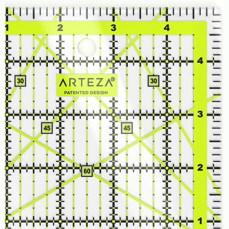 Arteza Acrylic Quilter's Ruler, 5"x5" (ARTZ-8125)