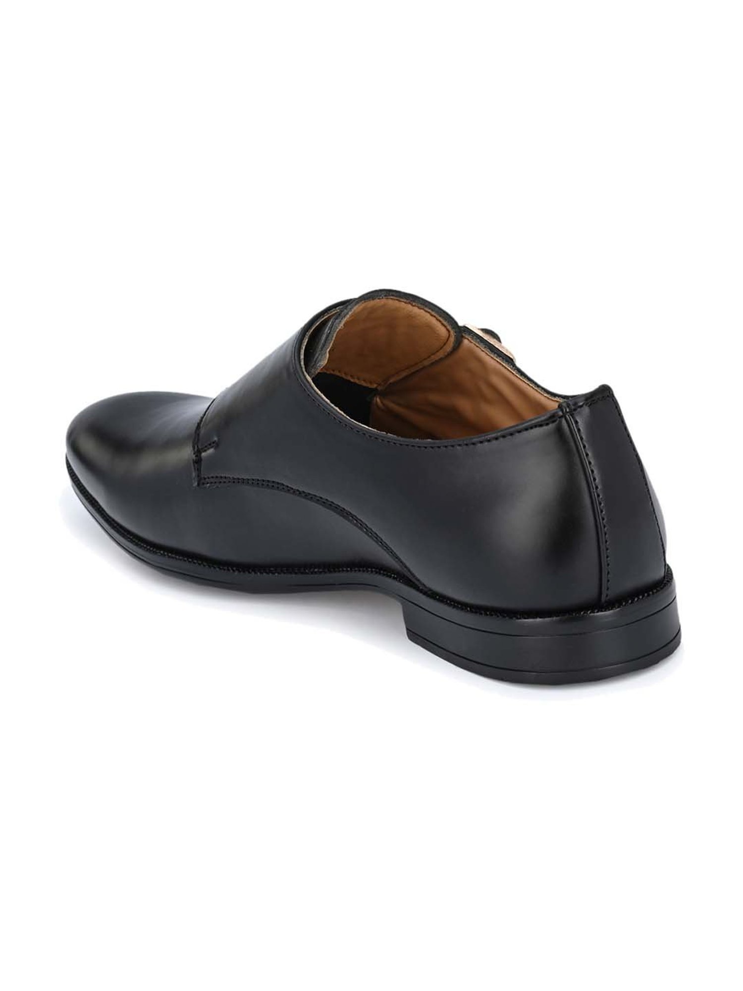 El Paso Men's Black Monk Shoes