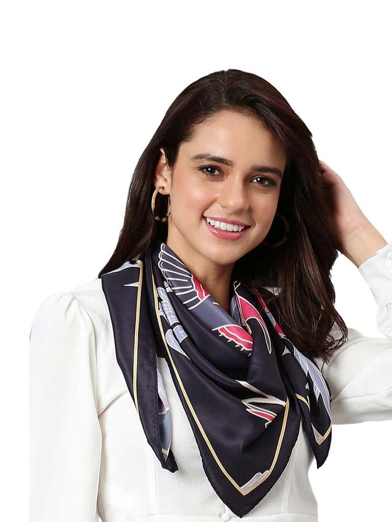 Tossido Black Printed Stole