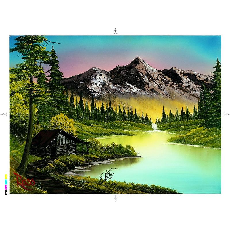 Toynk Bob Ross Mountain Retreat Nature Puzzle | 1000 Piece Jigsaw Puzzle