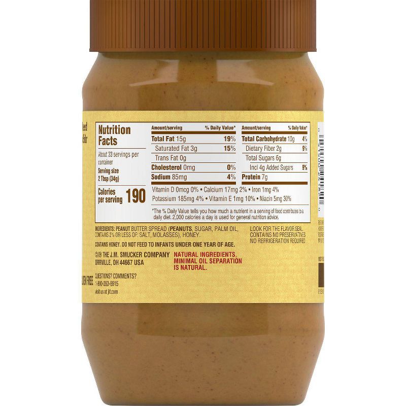 Jif Natural Creamy Honey Spread - 40oz