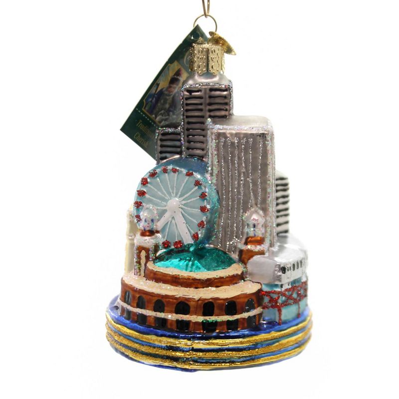 Old World Christmas 4.25" Chicago Ornament Windy City  -  Tree Ornaments