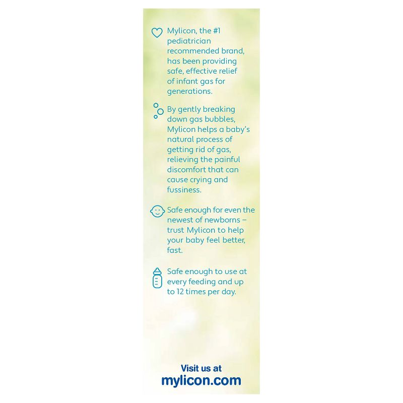 Mylicon Infant Gas Relief Colic Dye Free Drops - 1 fl oz