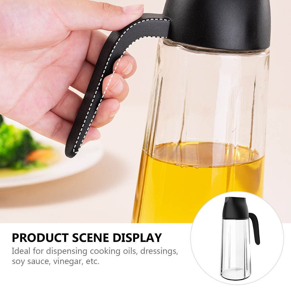 640ml Kitchen Oil Bottle Vinegar Cruet Container Leak-proof Oil Dispenser Bottle