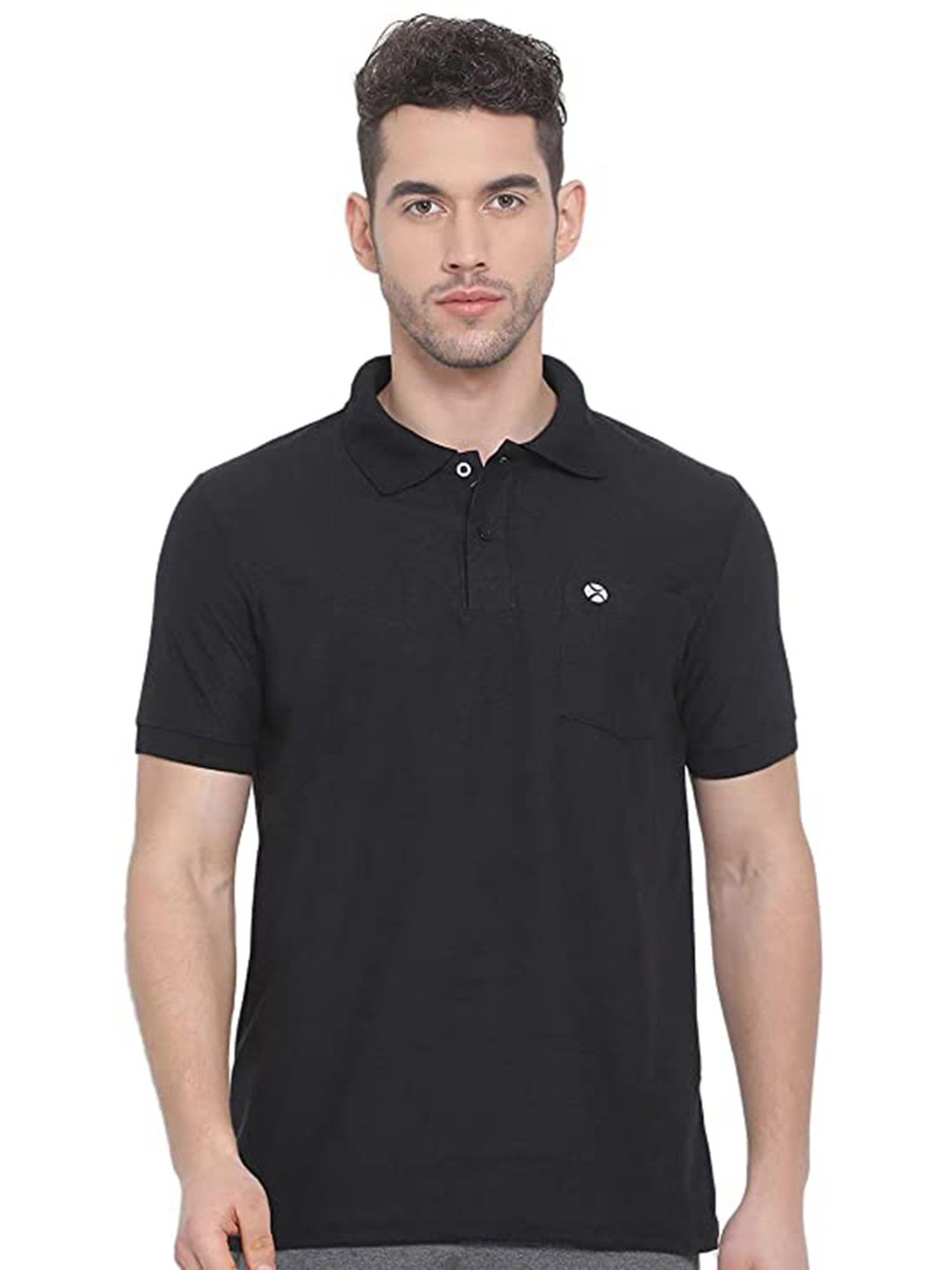 Lux Nitro Black Regular Fit Polo T-Shirt