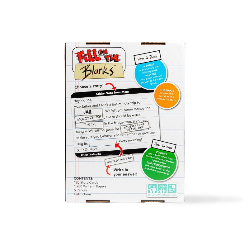 Fill In The Blanks Card Game