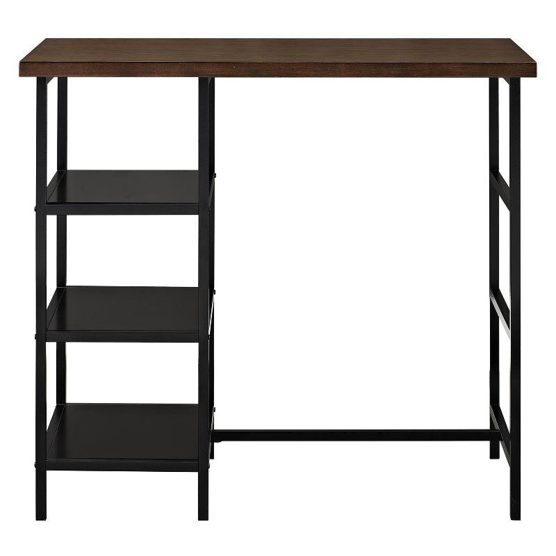 3pc Hugo Counter Height Dining Set with Wood Top Dark Mahogany - Dorel Living