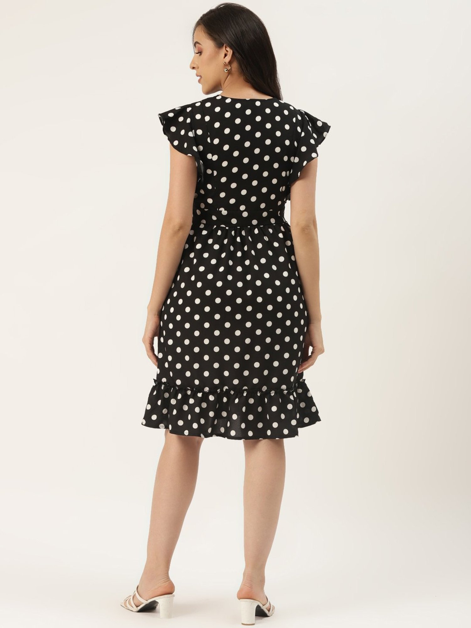 BRINNS Black Printed A Line Dress