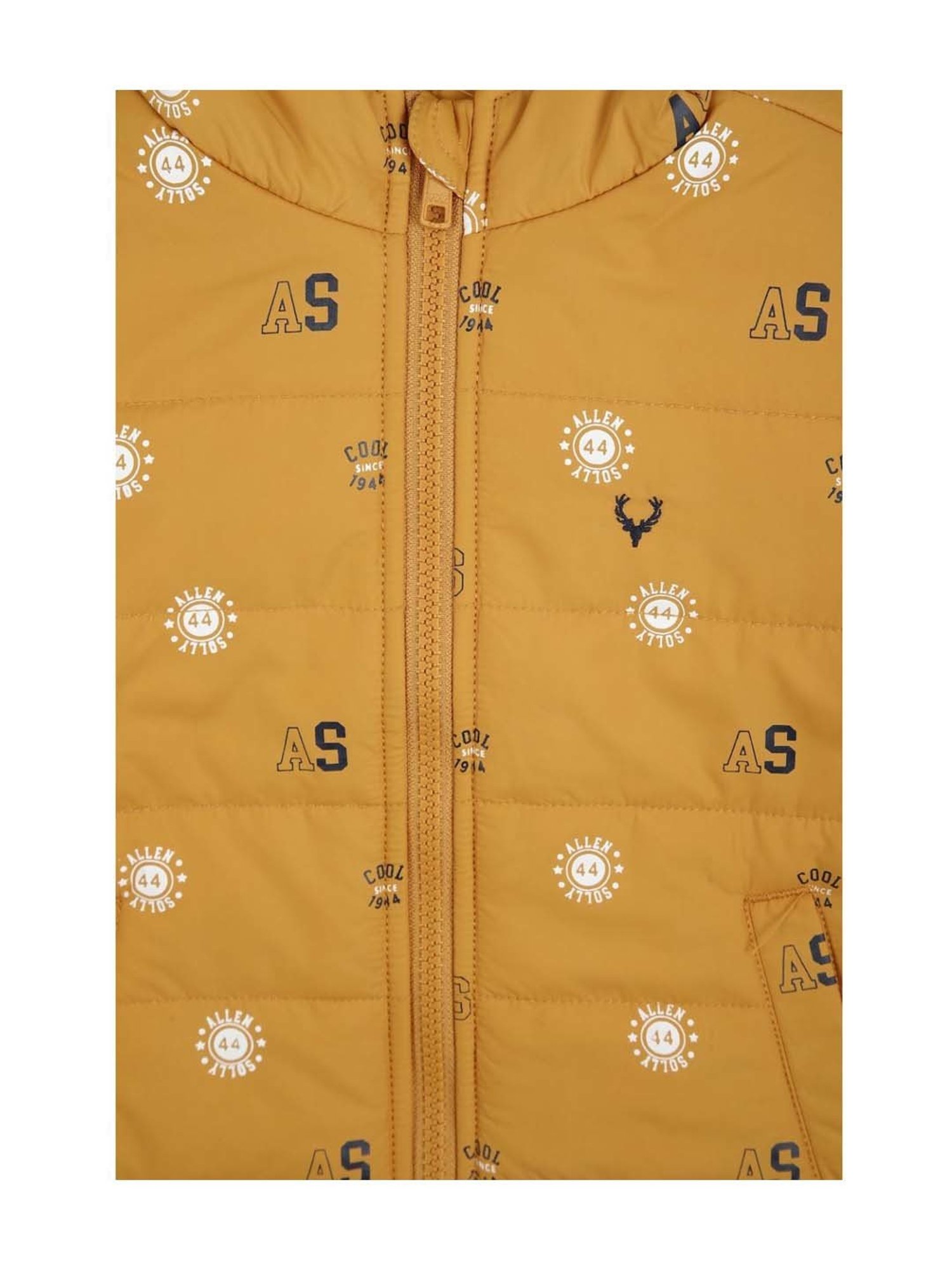 Allen Solly Junior Navy & Green Color Block Full Sleeves Jacket