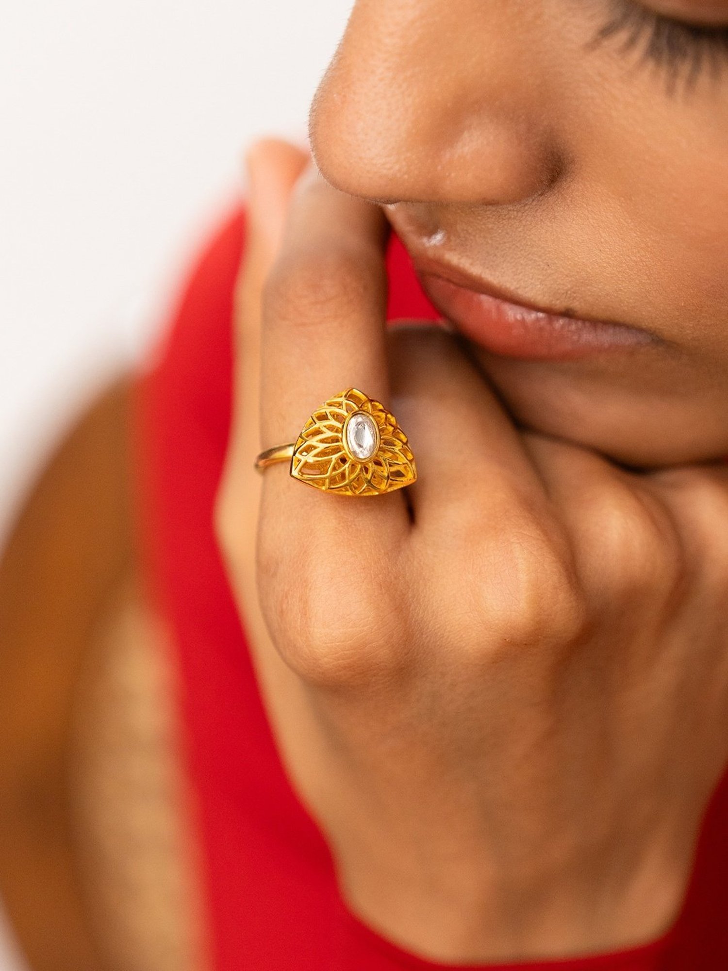 GIVA 925 Silver Pearly Bloom Ring for Women & Girls