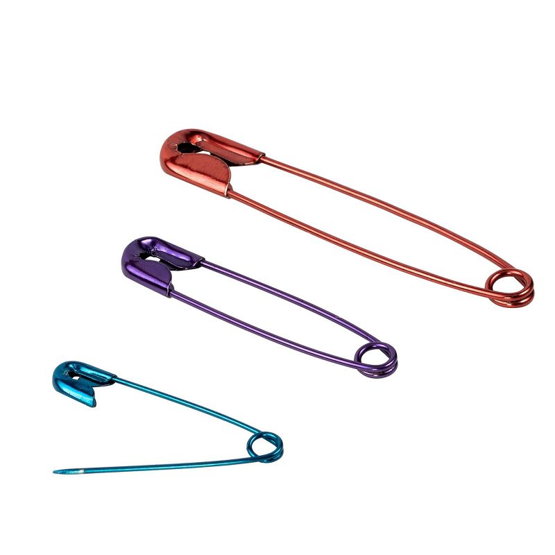 Singer 180ct Safety Pin Bundle Black/White/Metallic