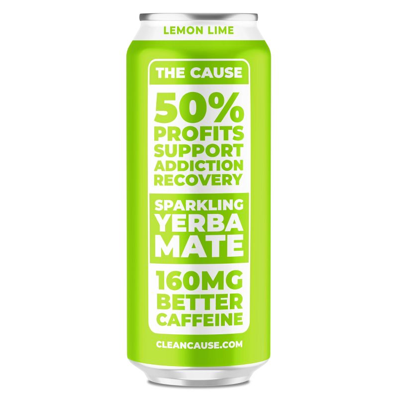 Clean Cause Sparkling Yerba Mate Lemon & Lime - 16 fl oz Can