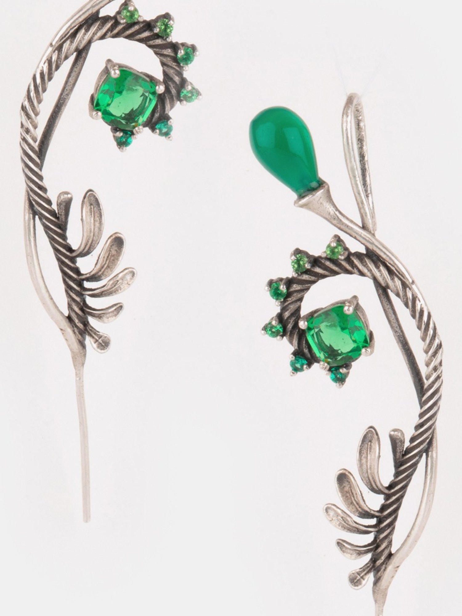 Shaya 92.5 Sterling Silver Untangle Oxidized Ear Cuff for Women