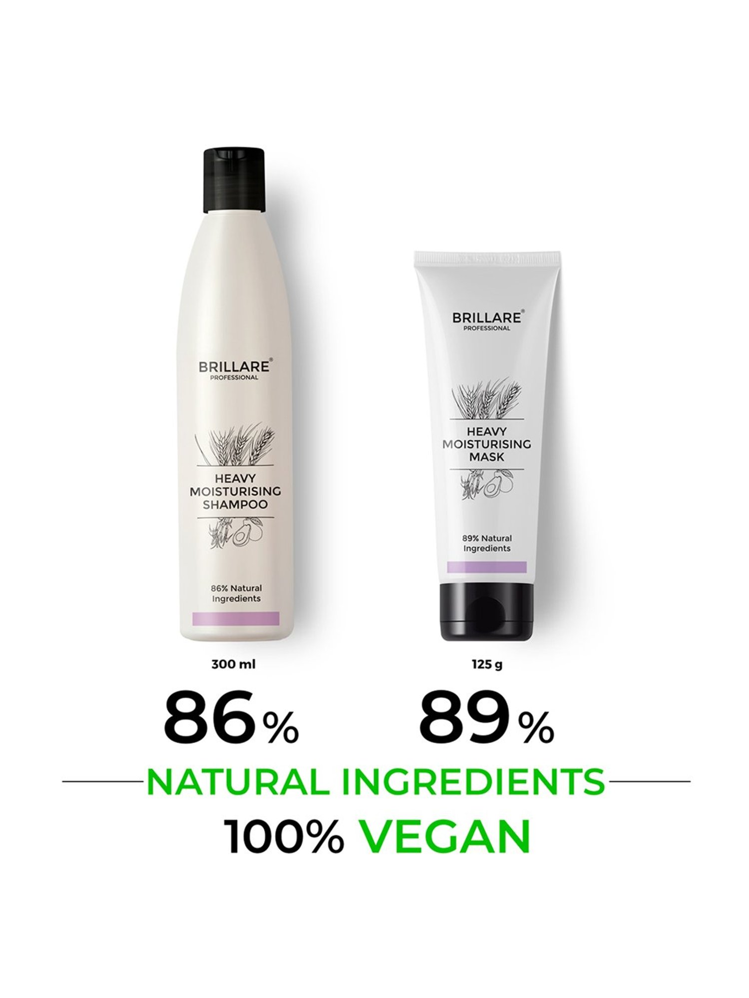Brillare Heavy Moisturising Shampoo & Heavy Moisturising Mask Combo