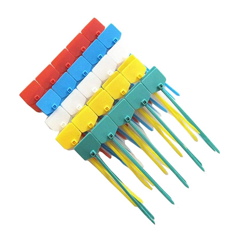 100 Pcs 4 Inch Marker Nylon Cable Ties Write on Ethernet, Colorful Wire Zip Ties Cable Mark Tags Nylon Power Marking Label