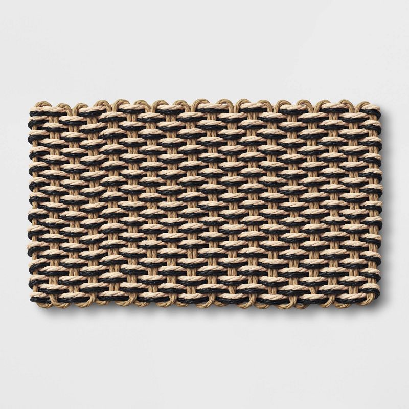 Marine Rope Stitched Doormat Black - Threshold™ designed with Studio McGee