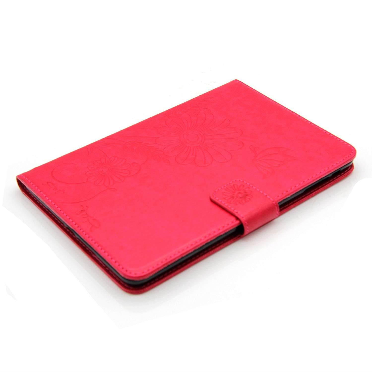 iPad mini 1/2/3 Case,Artyond Card Slot Stand Case Smart Magnetic Cover With [Auto Wake/Sleep Feature] Soft Micro Fiber TPU Leather Protective Case For Apple iPad mini 1 2 3 (Red)