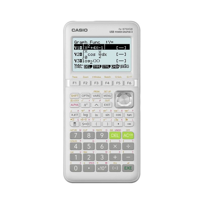 Casio fx-9750GIII White Graphing Calculator